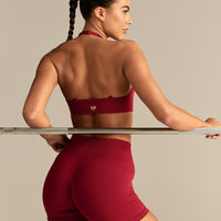 Define 2.0 Seamless Halter Neck Bra | True Red