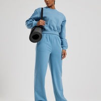 Comfort Cropped Crew Neck | Basalt