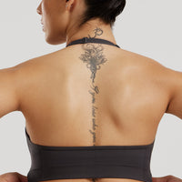 Motion Seamless Halter Bra | Graphite