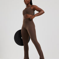 Essential Mini Flared Leggings | Cocoa