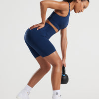 Power Seamless Cycling Shorts | Sapphire Blue