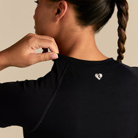 Power Seamless Short Sleeve Top | Black