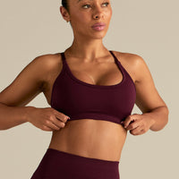 Define 2.0 Seamless Cross Back Bra | Merlot
