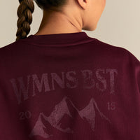 Comfort Outdoor Cropped Crew Neck | Merlot