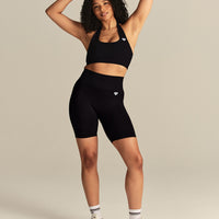 Power Halter Neck Bra | Black