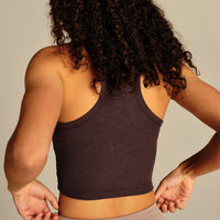 Comfort Ribbed Cropped Tank | Cafe Noir