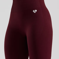 Power Seamless Cycling Shorts | Dark Cherry