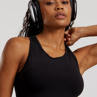 Essential Crop Tank Top | Black