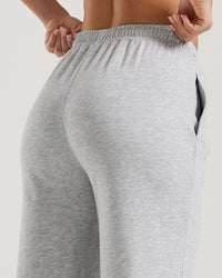 Comfort Light Straight Leg Joggers | Silver Grey Marl