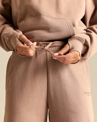Comfort Cuffed Hem Joggers | Mauve Taupe