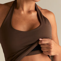 Essential Halter Tank | Cocoa