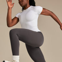 Power Seamless Short Sleeve Top | White