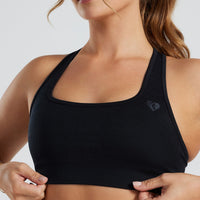 Motion Seamless Racer Back Bra | Black