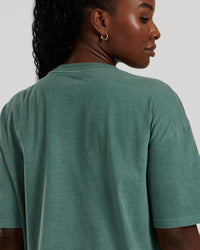 Comfort Oversized Short Sleeve T-Shirt Washed | Sage