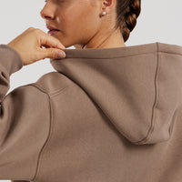Comfort Cropped Full Zip Hoodie | Caribou