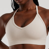 Define 2.0 Seamless Halter Neck Bra | Stone