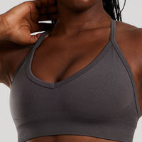 Define 2.0 Seamless Halter Neck Bra | Graphite