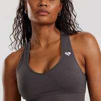 Power Seamless Sweetheart Bra | Graphite