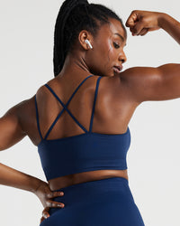 Power Seamless Sports Bra | Sapphire Blue