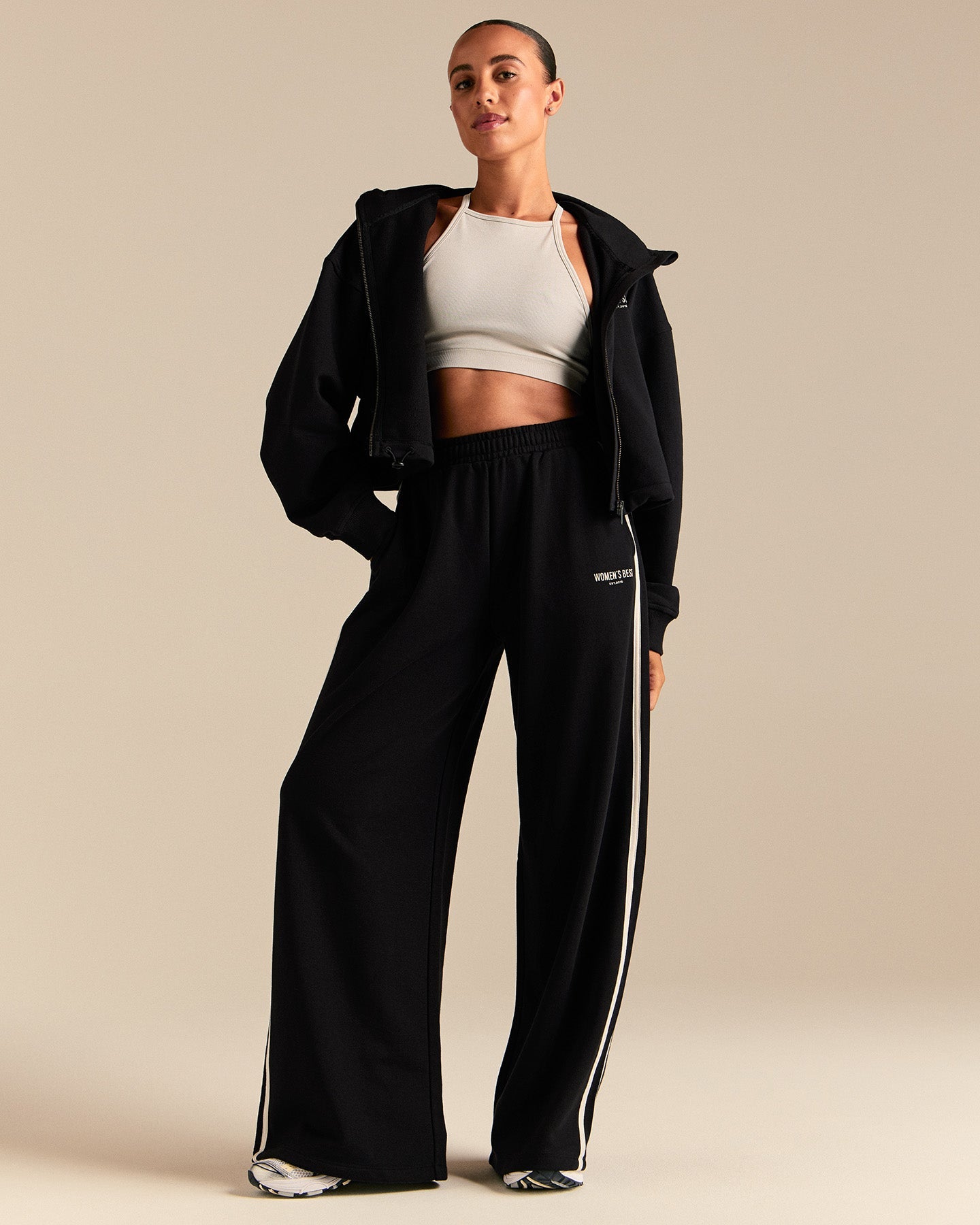 Comfort Lightweight Draw Hem Hoodie | Black