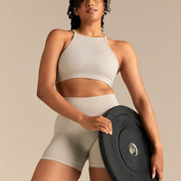 Motion Seamless Racer Front Bra | Stone