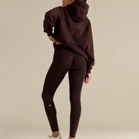 Comfort Oversized Health Club Graphic Hoodie | Cafe Noir