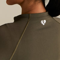 Power Seamless Long Sleeve Full Zip Jacket | Dark Olive