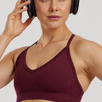 Define 2.0 Seamless Halter Neck Bra | Dark Cherry