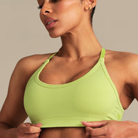 Define 2.0 Seamless Cross Back Bra | Lime Punch