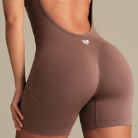 Define 2.0 Seamless Scrunch Short Unitard | Mocha