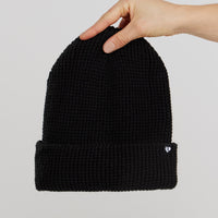 All Day Waffle Knit Beanie | Black