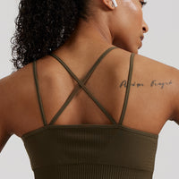 Power Seamless Sports Bra | Khaki