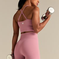 Power Seamless Built-In Bra Tank | Blush Pink