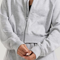 Comfort Light Full Zip Sweat | Silver Grey Marl