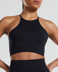 Define Seamless High Neck Bra | Black