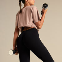 Comfort Oversized Hook Up T-Shirt | Mauve Taupe