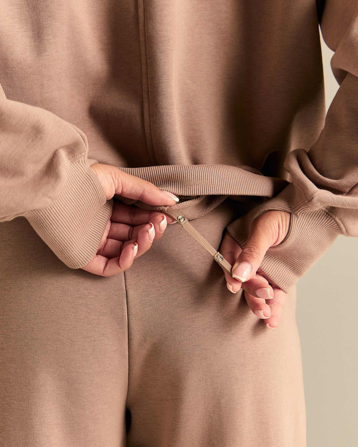 Comfort Oversized Hook Up Hoodie | Mauve Taupe