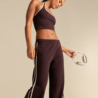 Comfort Lightweight Contrast Joggers | Cafe Noir
