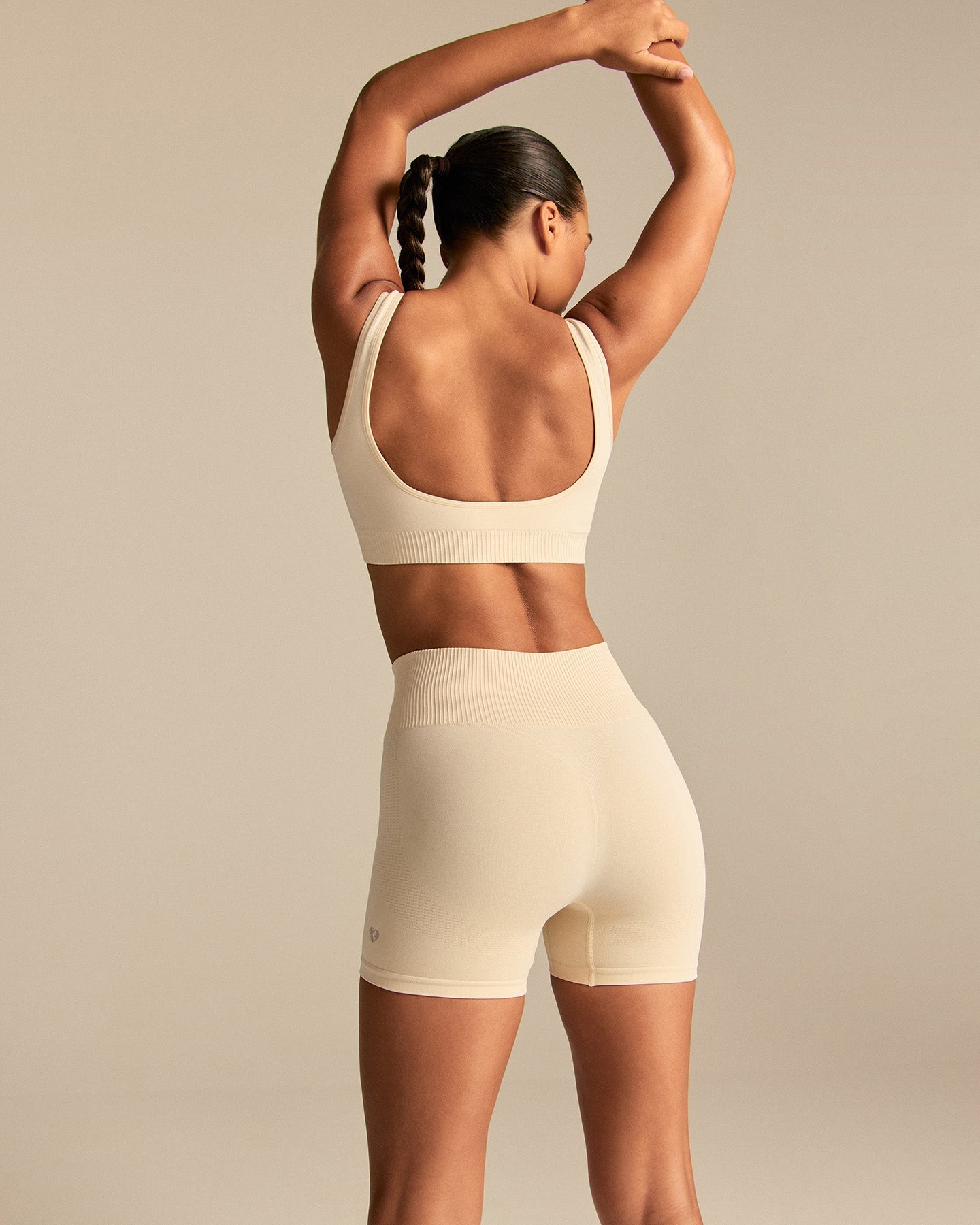 Power Open Back Mini Bra | Off White