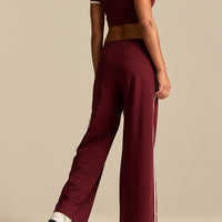 Comfort Lightweight Contrast Joggers | Oxford Red