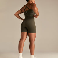 Power Seamless Shorts | Dark Olive