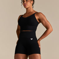 Power Seamless Scrunch Shorts | Black