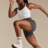 Power Seamless Built-In Bra Tank | White