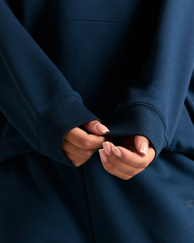 Comfort Oversized PWR Hoodie | True Navy