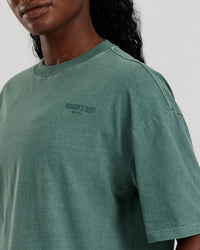 Comfort Oversized Short Sleeve T-Shirt Washed | Sage