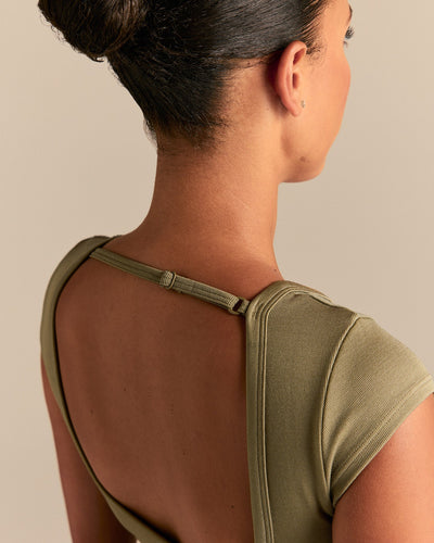 Motion Seamless Open Back Short Sleeve Crop Top | Willow