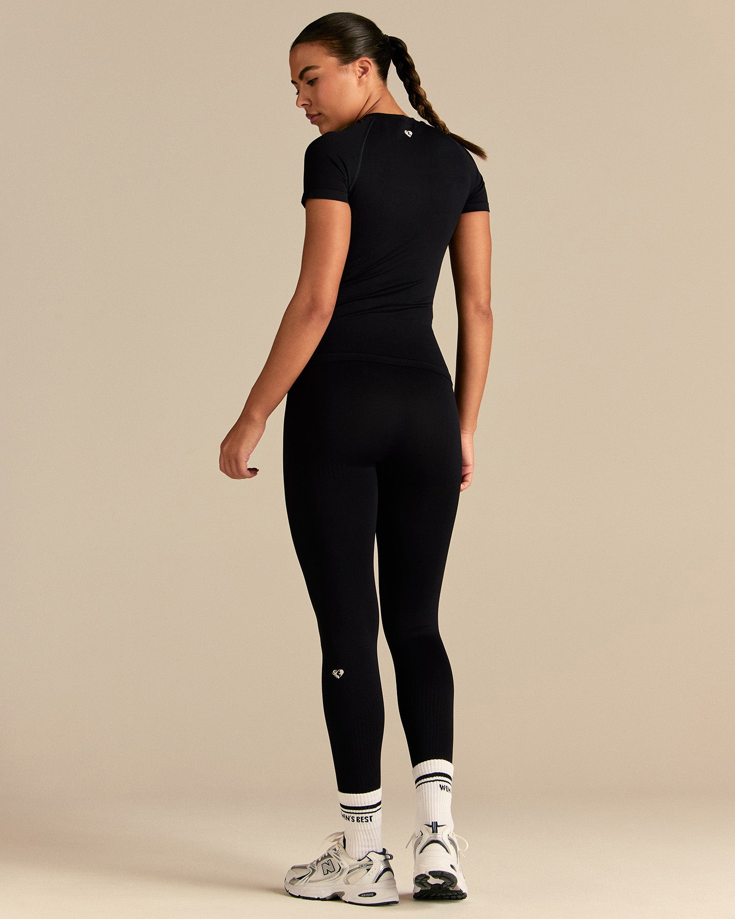 Power Seamless Short Sleeve Top | Black