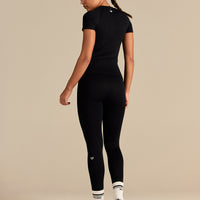Power Seamless Short Sleeve Top | Black
