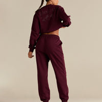 Comfort Outdoor Cropped Crew Neck | Merlot