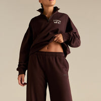 Comfort Cozy Straight Leg Joggers | Cafe Noir